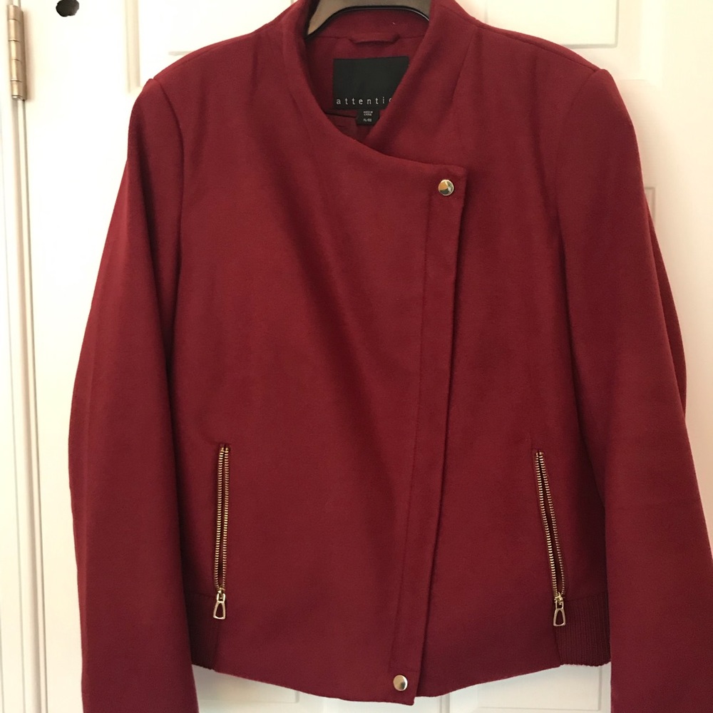 NWOT Bomber Jacket in Burgundy